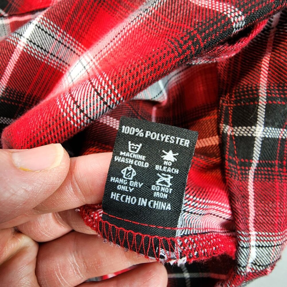Dixxon Flannel Company x Kustom Klover Cycles Red Black Plaid Flannel Shirt 2X - Picture 11 of 12